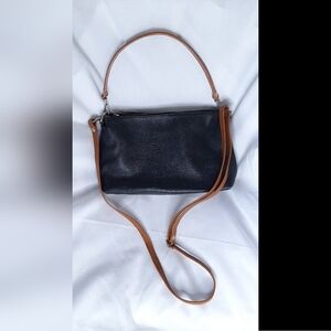 Valentina Pebble Black Leather Purse Hand / Shoulder / Crossbody